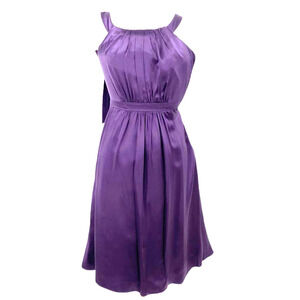 Melissa Sweet Dress 8 Silk Purple Pleated Bodice Formal Occasion Wedding Lined